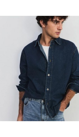 верхняя сорочка джинсовая мужская индиго