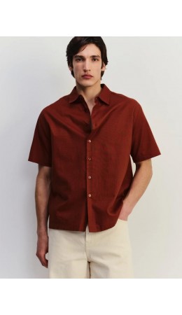 верхняя сорочка мужская терракот/кирпичный