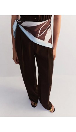 платок женский коричневый принт