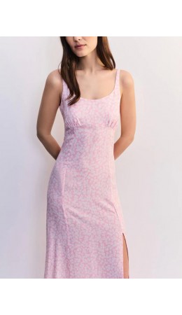 платье женское розовый цветы мелкие