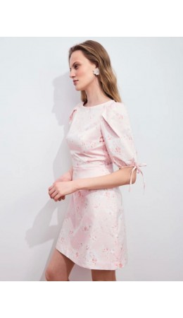 платье женское розовый цветы крупные