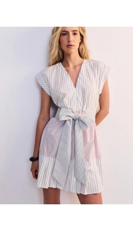 платье женское голубая полоска