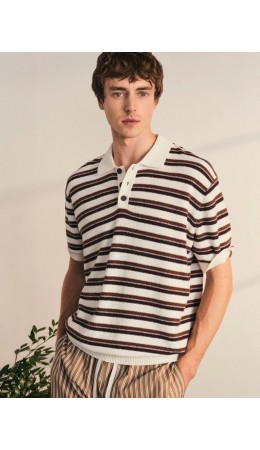 джемпер мужской коричневый графика крупная