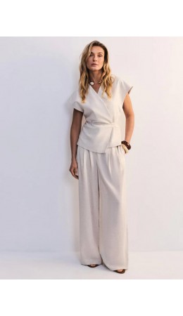 брюки женские молочный