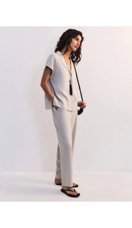 брюки женские серо-бежевый