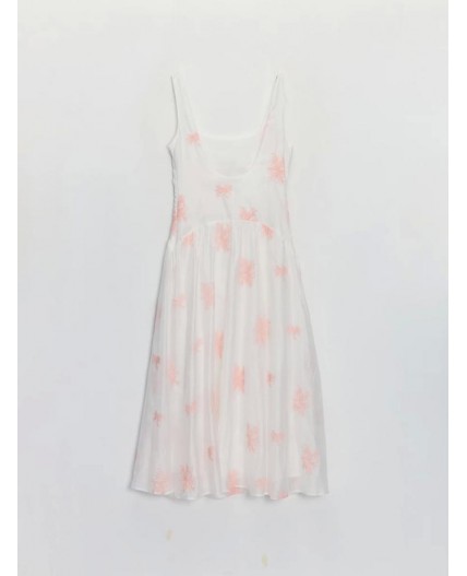 платье женское белый цветы крупные