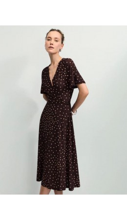 платье женское коричневый абстракция