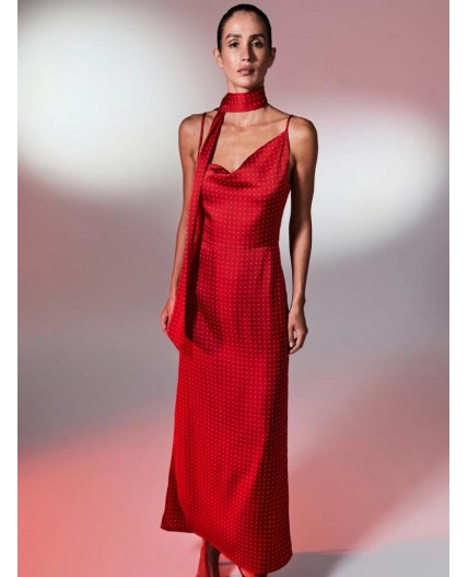 платье женское красный принт