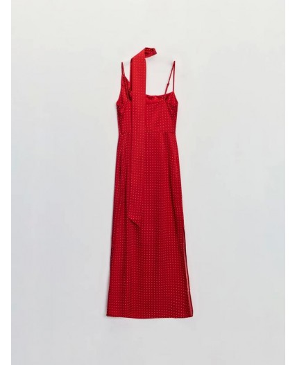 платье женское красный принт