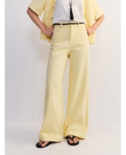 брюки джинсовые женские светло-жёлтый