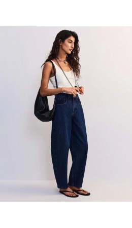 брюки джинсовые женские темный индиго