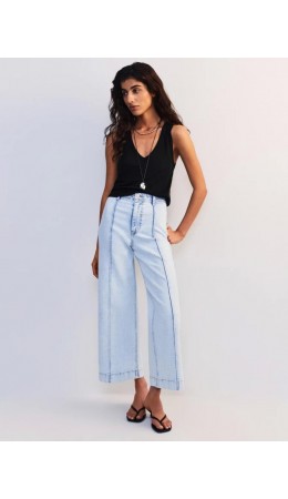 брюки джинсовые женские ультра светлый индиго