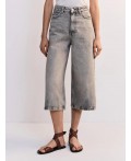 брюки (бермуды) джинсовые женские светло-серый
