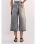 брюки (бермуды) джинсовые женские светло-серый