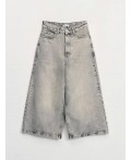 брюки (бермуды) джинсовые женские светло-серый