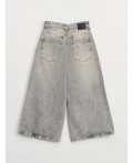 брюки (бермуды) джинсовые женские светло-серый