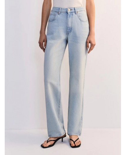 брюки джинсовые женские светлый индиго