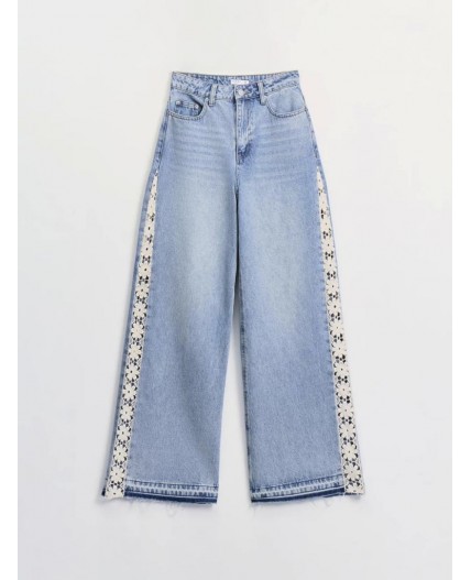 брюки джинсовые женские светлый индиго
