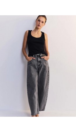 брюки джинсовые женские светло-серый