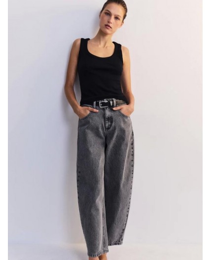 брюки джинсовые женские светло-серый