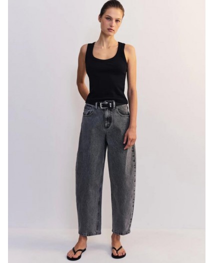 брюки джинсовые женские светло-серый