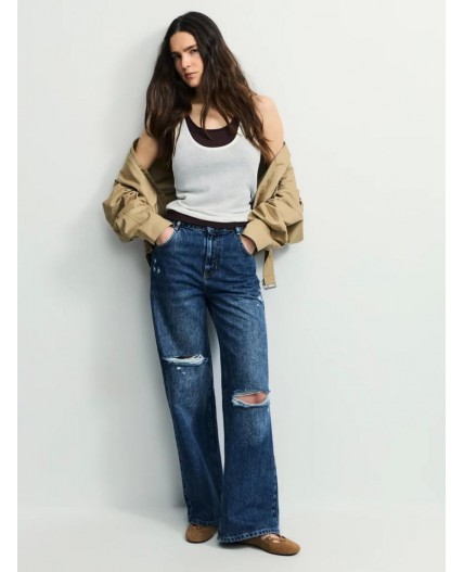 брюки джинсовые женские индиго