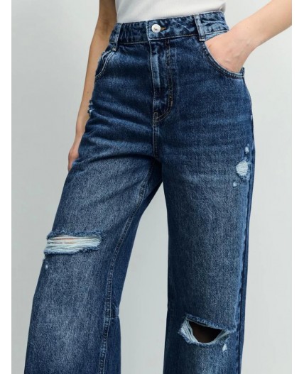 брюки джинсовые женские индиго