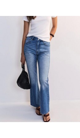 брюки джинсовые женские голубой индиго