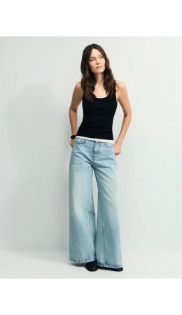 брюки джинсовые женские светлый индиго