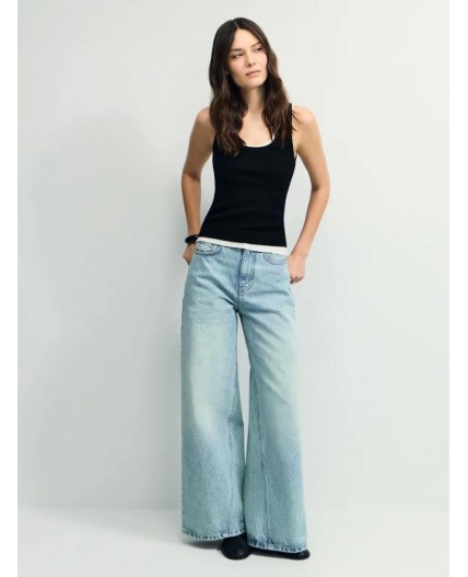 брюки джинсовые женские светлый индиго