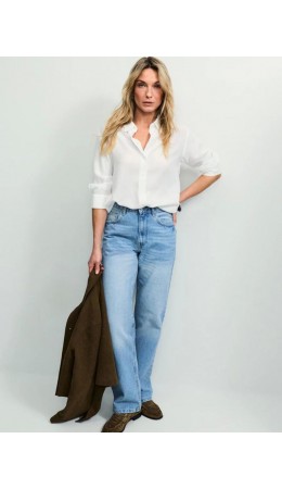 брюки джинсовые женские голубой индиго