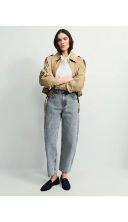 брюки джинсовые женские светло-серый