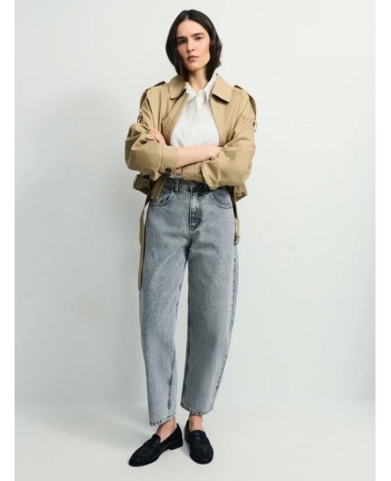 брюки джинсовые женские светло-серый