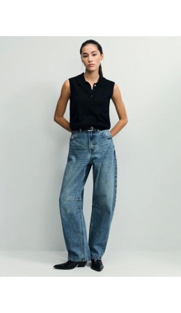 брюки джинсовые женские голубой индиго