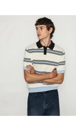 поло мужское белый графика крупная