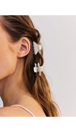 набор заколок для волос женский молочный