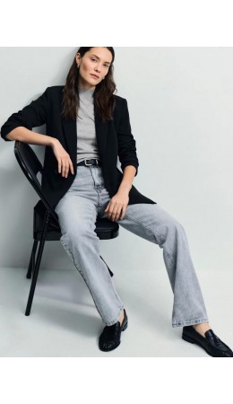 брюки джинсовые женские светло-серый