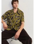 верхняя сорочка мужская зеленый принт