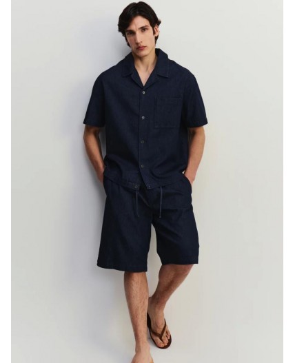 брюки (бермуды) джинсовые мужские сырой индиго