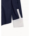 блузка женская синий принт графика