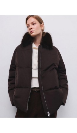 куртка женская тёмно-коричневый