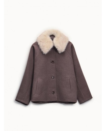 полупальто женское коричневый