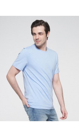 Фуфайка (футболка) мужская 201-13004/4; ХБ15-3919 небесно-голубой