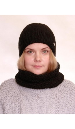 Комплект (шапка,шарф-снуд) 202-8701; 08 черный
