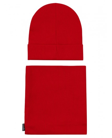 Комплект (шапка, снуд) 13-180U; красный