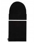 Комплект (шапка, снуд) 13-180U; черный