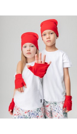 Комплект (шапка, перчатки) 13-193U; красный