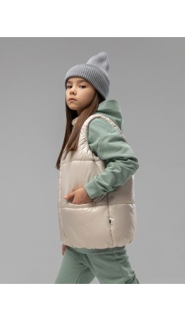 Жилет дутый 14-56МU; экрю