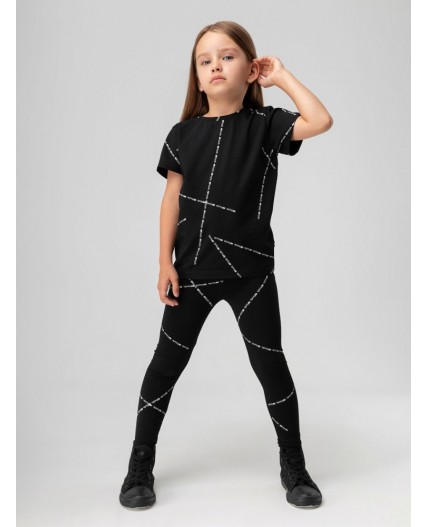 Костюм 11-468MU; черный (белый)