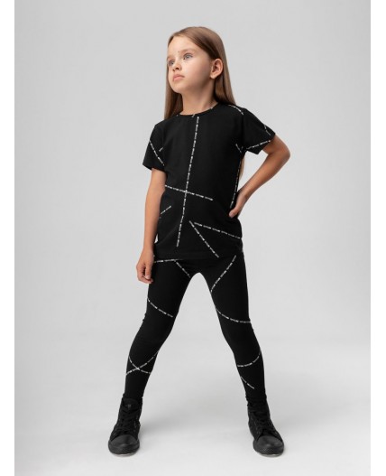 Костюм 11-468MU; черный (белый)